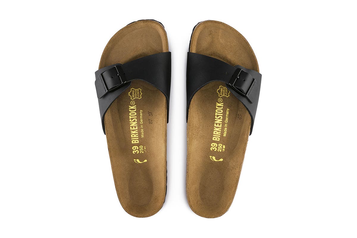 Birkenstock Unisex Madrid Birko-Flor Narrow Fit Sandals (Black; Size 36 EU)