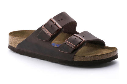 Birkenstock Arizona Oiled Leather Softbed Narrow Fit Sandal - Habana; Size 41 EU