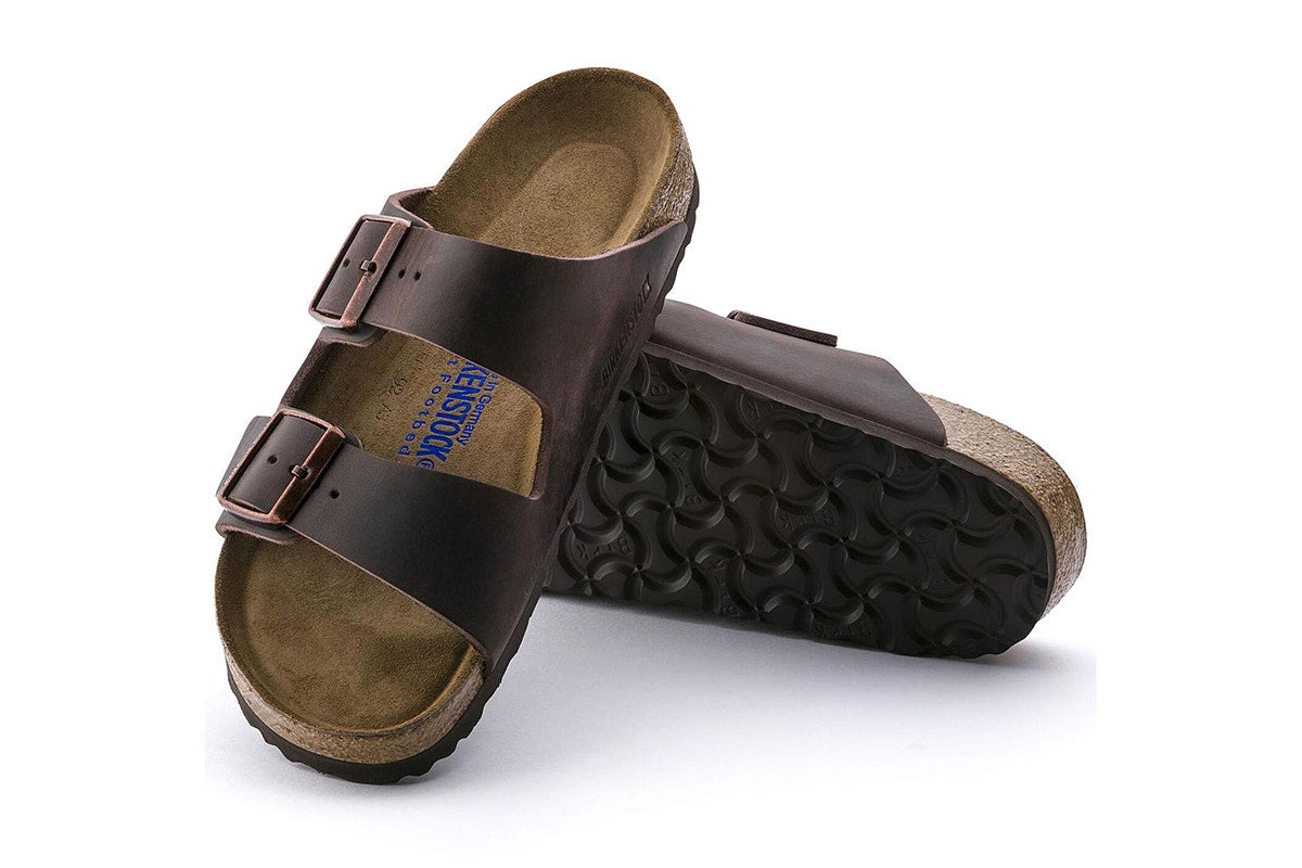 Birkenstock Arizona Oiled Leather Softbed Narrow Fit Sandal - Habana; Size 41 EU