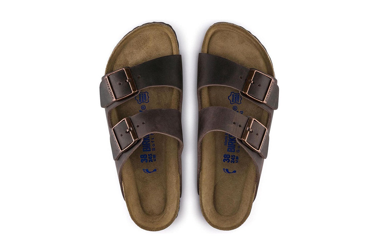 Birkenstock Arizona Oiled Leather Softbed Narrow Fit Sandal - Habana; Size 41 EU