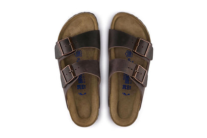 Birkenstock Arizona Oiled Leather Softbed Narrow Fit Sandal - Habana; Size 41 EU