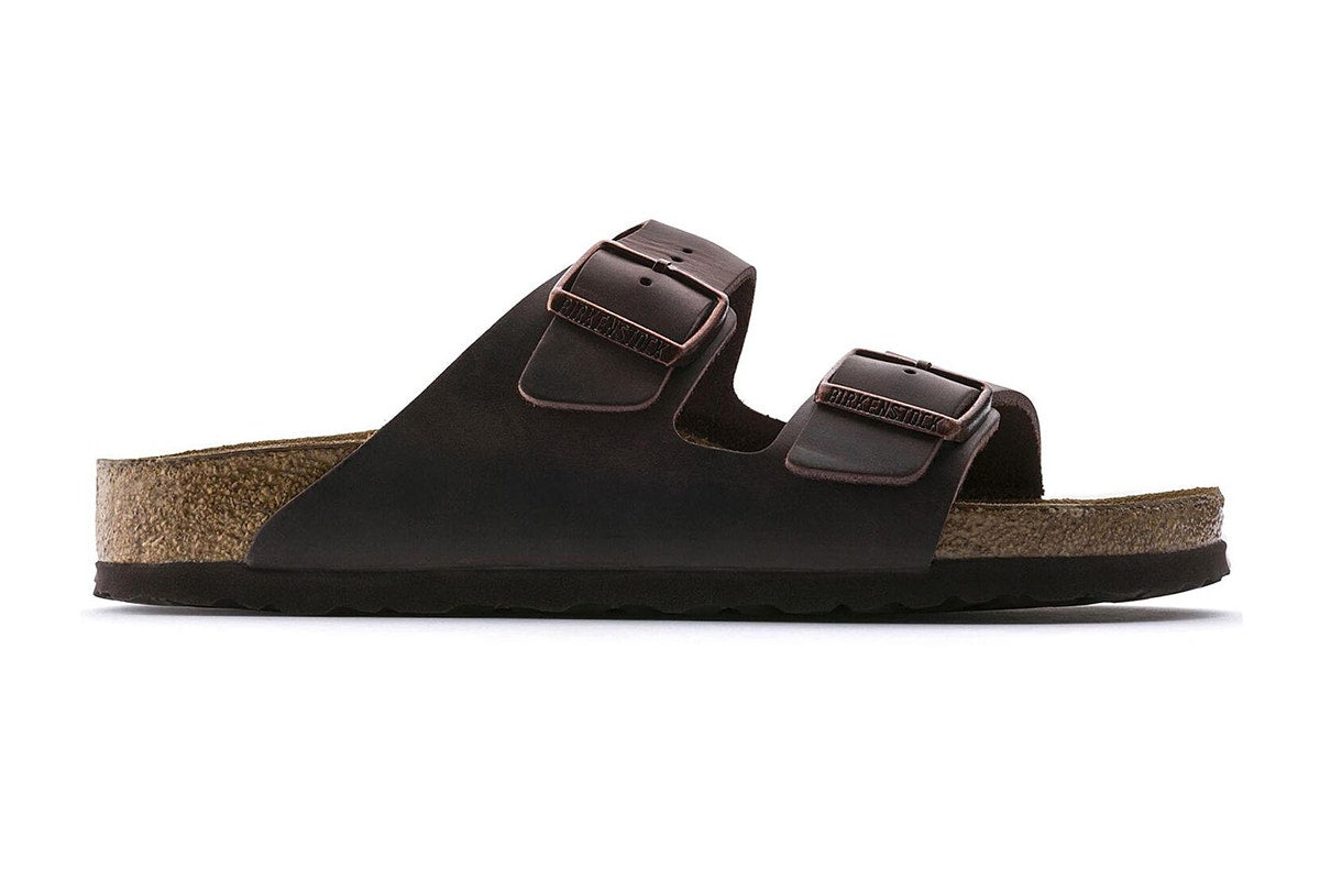 Birkenstock Arizona Oiled Leather Softbed Narrow Fit Sandal - Habana; Size 41 EU