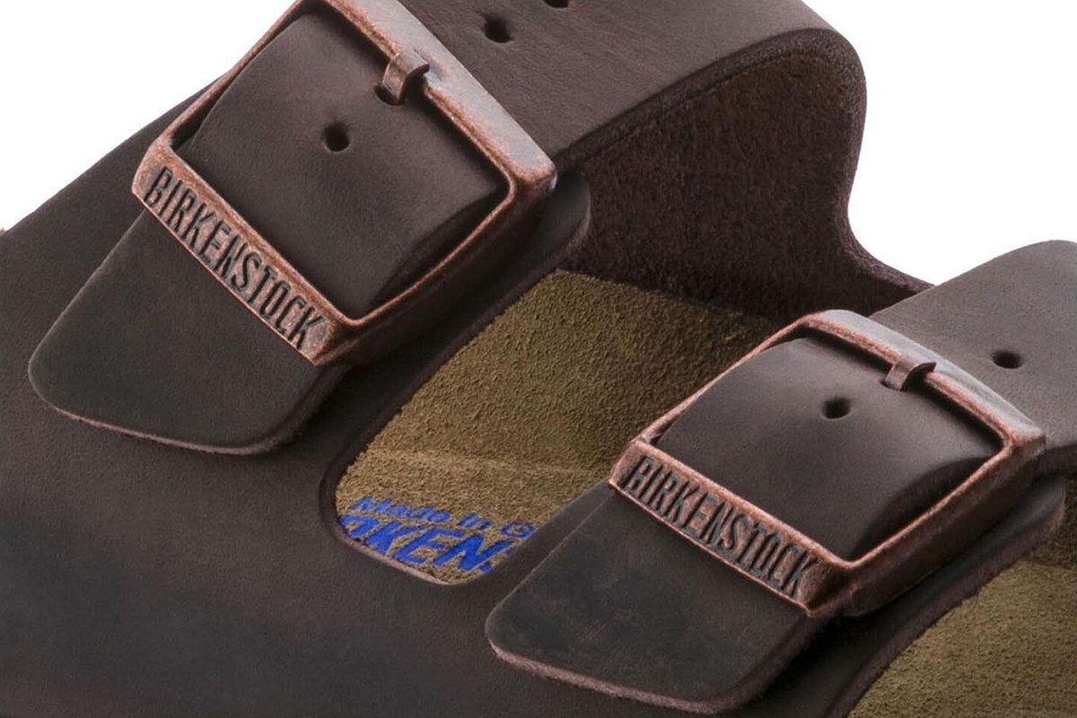 Birkenstock Arizona Oiled Leather Softbed Narrow Fit Sandal - Habana; Size 41 EU