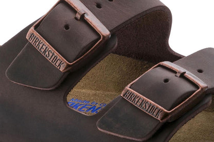 Birkenstock Arizona Oiled Leather Softbed Narrow Fit Sandal - Habana; Size 41 EU