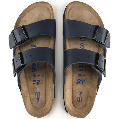 Birkenstock Arizona Birko-Flor Soft Footbed Narrow Fit Sandal (Blue, Size 36 EU)