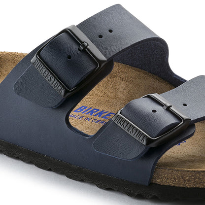 Birkenstock Arizona Birko-Flor Soft Footbed Narrow Fit Sandal (Blue, Size 36 EU)