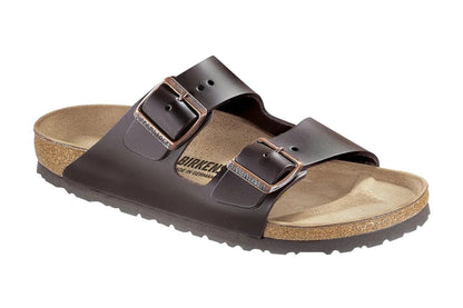 Birkenstock Arizona Natural Leather Regular Fit Sandal (Dark Brown)