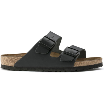 Birkenstock Unisex Arizona Leather Narrow Fit Sandals (Black, Size 44 EU)