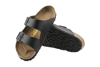 Birkenstock Unisex Arizona Leather Narrow Fit Sandal (Black; Size 38 EU)