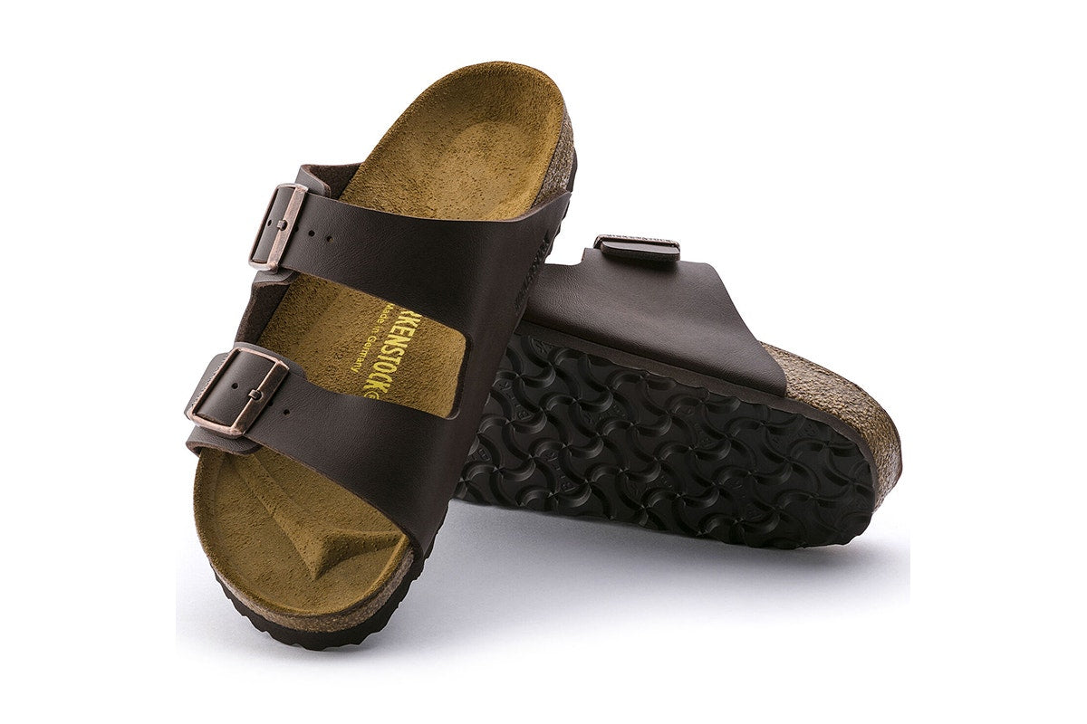 Birkenstock Unisex Arizona Birko-Flor Sandals - Dark Brown; Size 40 EU