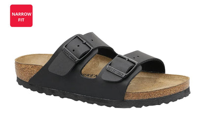 Birkenstock Arizona Birko-Flor Narrow Fit Sandal  - Black, Size 41 EU 