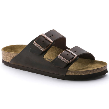 Birkenstock Women's Arizona Oiled leather Narrow Fit Sandals - Habana; Size 39 EU
