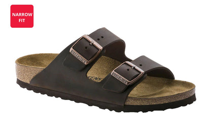 Birkenstock Women's Arizona Oiled leather Narrow Fit Sandals - Habana; Size 39 EU