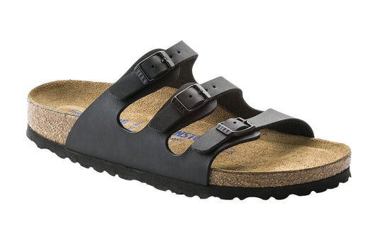 Birkenstock Unisex Florida Birko-Flor Soft Footbed Sandals  - Black, Size 36 EU 