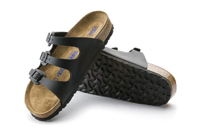 Birkenstock Unisex Florida Soft Footbed Birko-Flor Sandal  - Black