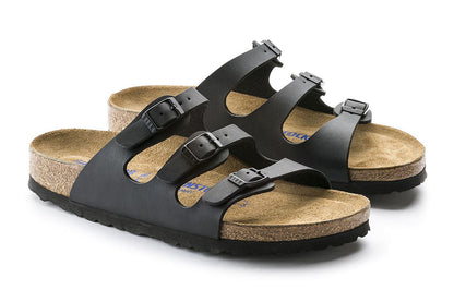 Birkenstock Unisex Florida Soft Footbed Birko-Flor Sandal  - Black