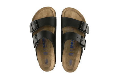 Birkenstock Women's Arizona Birko-Flor Soft Footbed Regular Fit Sandal (Black, Size 37 EU)