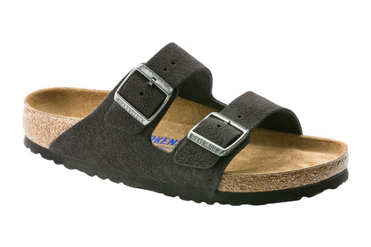 Birkenstock Arizona Suede Leather SFB Sandal (Velvet Grey, Size 37 EU)