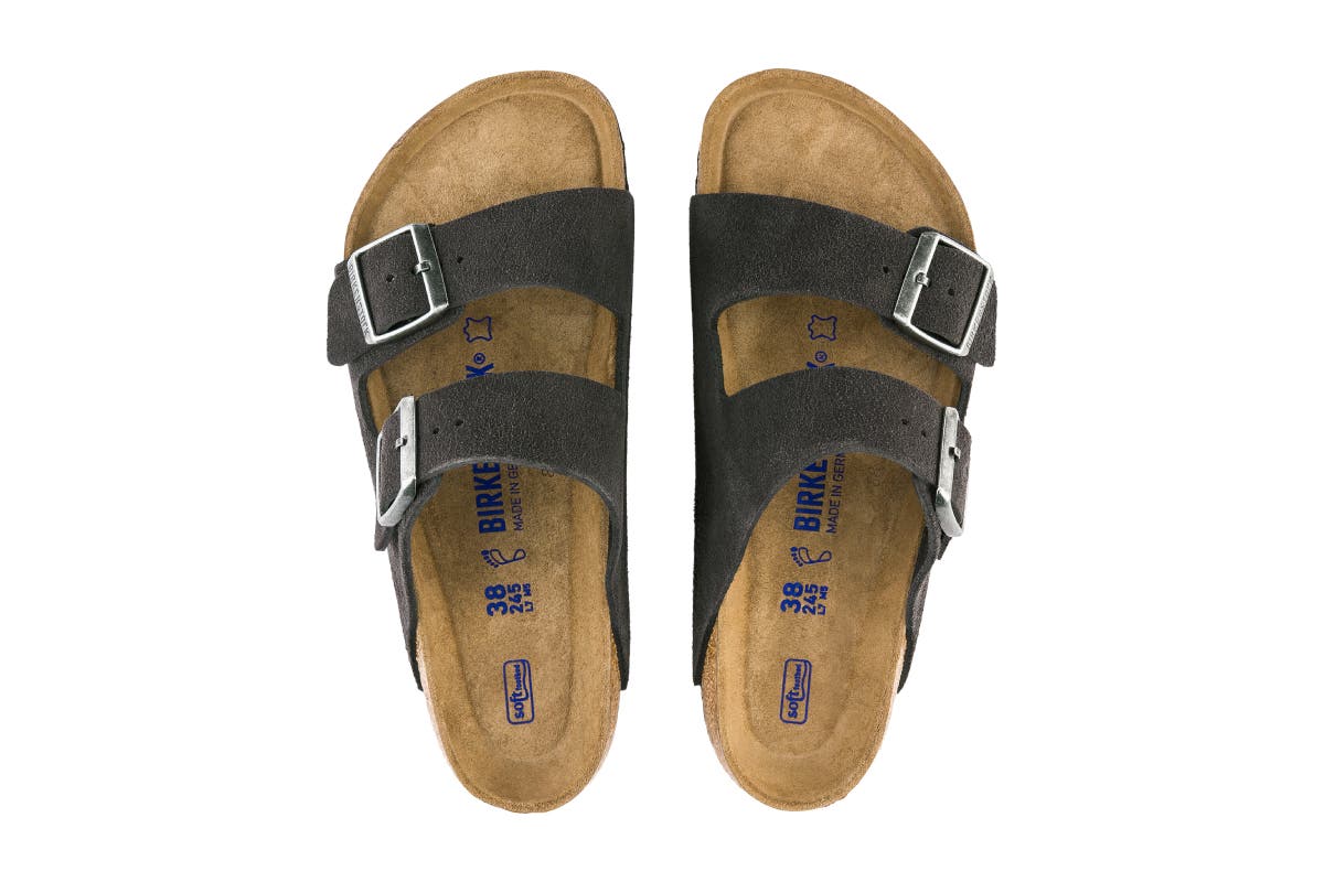 Birkenstock Arizona Soft Footbed Suede Leather Sandal  - Velvet Grey