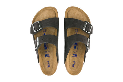 Birkenstock Arizona Suede Leather SFB Sandal (Velvet Grey, Size 37 EU)