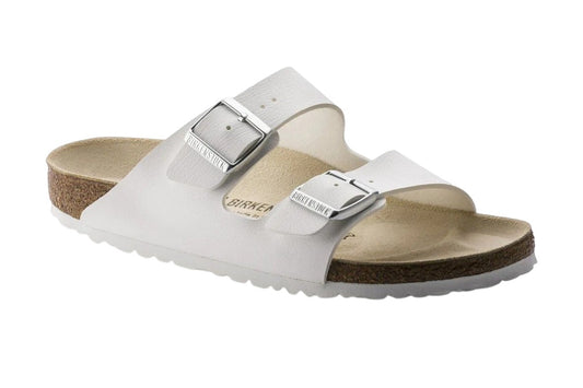 Birkenstock Arizona Birko-Flor Regular Fit Sandal (White, Size 37 EU)