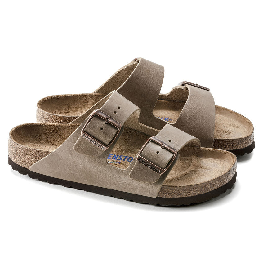 Birkenstock Arizona Oiled Leather Soft Footbed Regular Fit Sandal (Tabacco Brown; Size 44 EU)