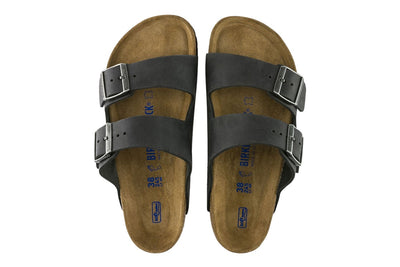 Birkenstock Unisex Arizona Oiled Leather Sandal  - Black