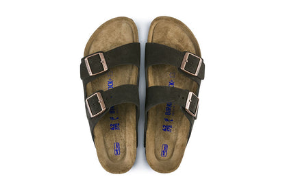 Birkenstock Arizona Suede Leather Soft Footbed Regular Fit Sandal (Mocha)