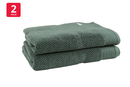 Onkaparinga Set of 2 550GSM Avalon Bath Sheets (Fir Green)