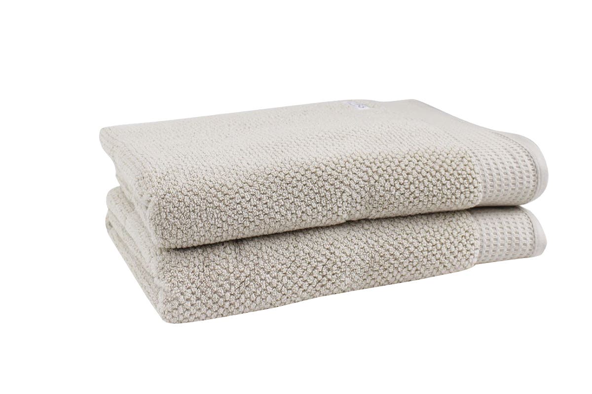 Onkaparinga Set of 2 550GSM Avalon Bath Sheets (Soft Sand)