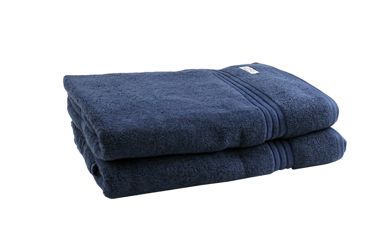 Onkaparinga Set of 2 600GSM Flinders Bath Sheets (Denim)