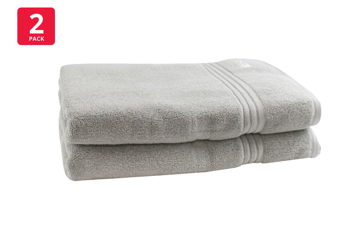 Onkaparinga Set of 2 600GSM Flinders Bath Sheets (Grey)