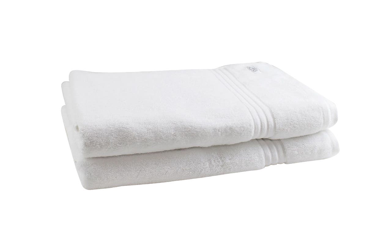 Onkaparinga Set of 2 600GSM Flinders Bath Sheets (White)