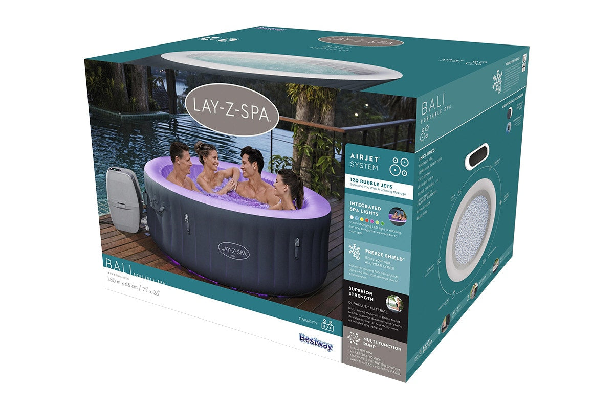 Bestway Lay-Z-Spa Bali AirJet 4 Person Inflatable Spa