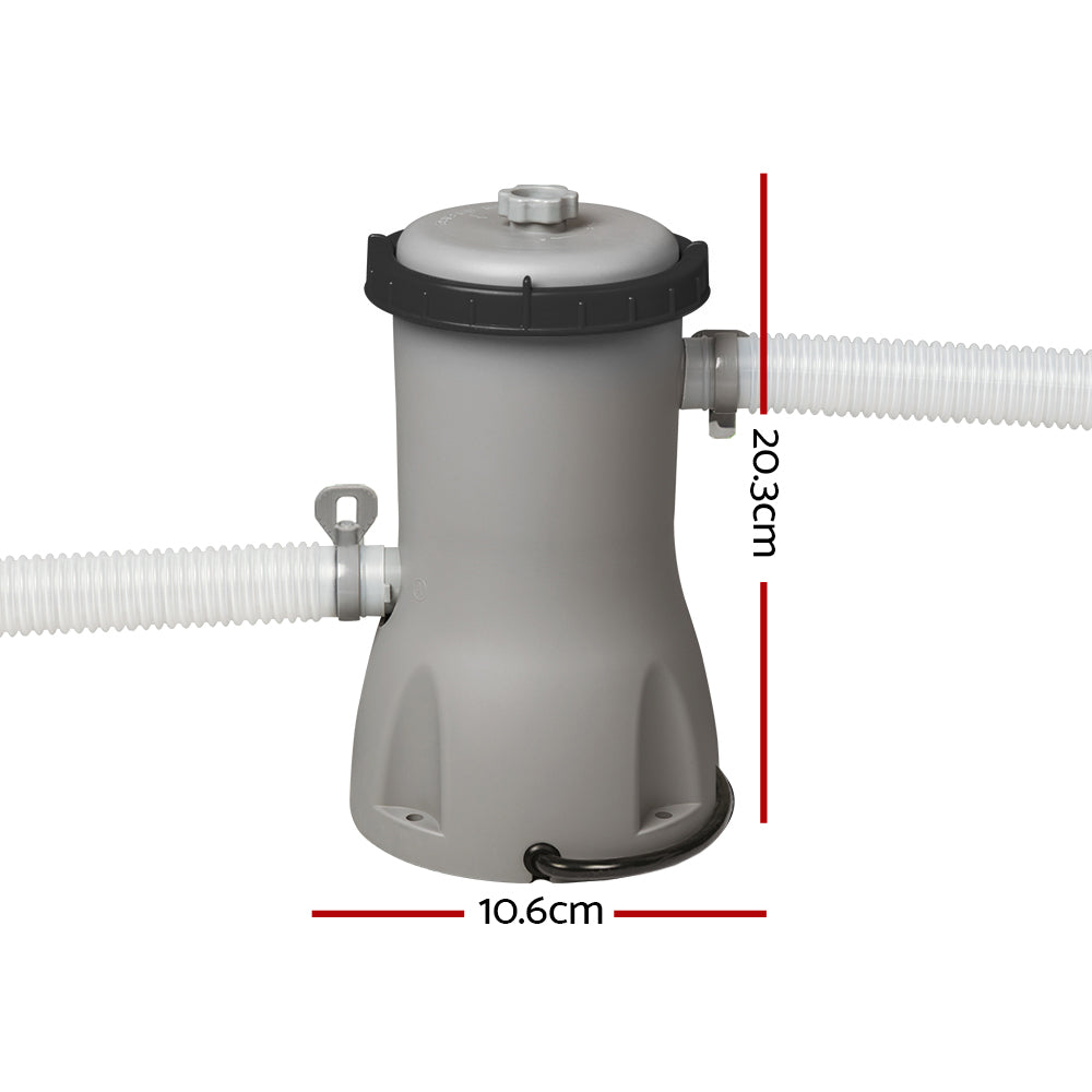 Bestway FlowClear Filter Pump 530GPH 2006L/H with Cartridge & Adapters for Above-Ground Pools