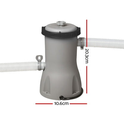 Bestway FlowClear Filter Pump 530GPH 2006L/H with Cartridge & Adapters for Above-Ground Pools
