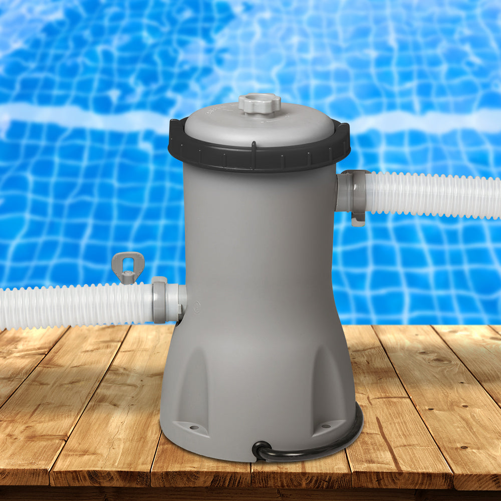 Bestway FlowClear Filter Pump 530GPH 2006L/H with Cartridge & Adapters for Above-Ground Pools