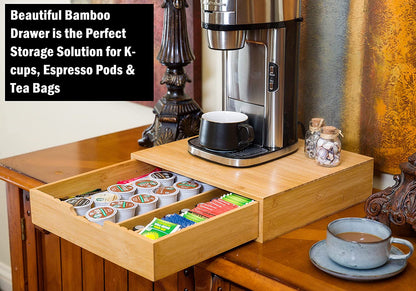 Bamboo K-Cup Coffee Pod Holder Storage Organizer  for Kitchen, Jewelry and Cosmetic | Auzzi Store