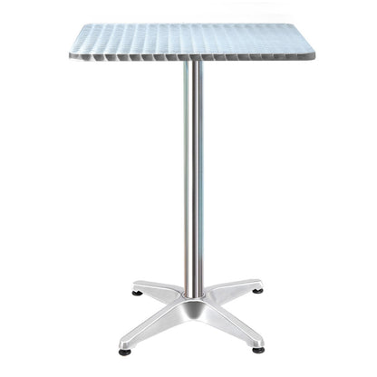 Bar Table Outdoor Furniture Adjustable Aluminium Pub Cafe Indoor Square Gardeon | Auzzi Store