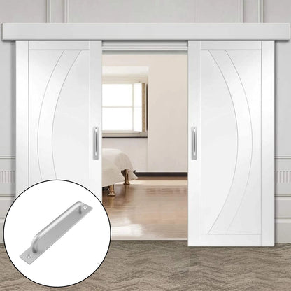 Barn Door Handle Sliding Pull Cabinet Door Handles Drawer knobs Kitchen Handles Silver | Auzzi Store