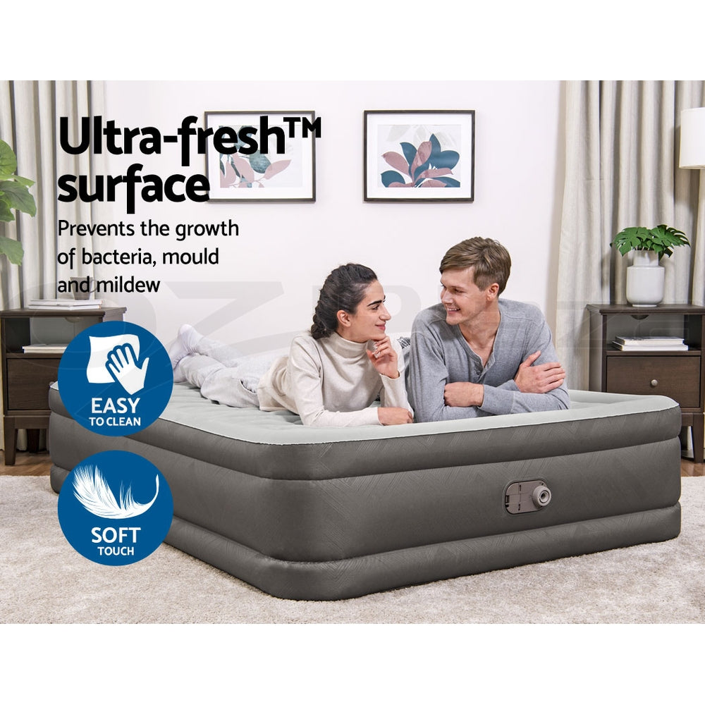 Bestway Air Bed Queen Size Mattress Camping Beds Inflatable Built-in Pump | Auzzi Store