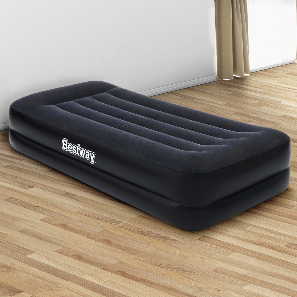 Bestway Air Mattress Bed Single Size Inflatable Camping Beds Built-in Pump | Auzzi Store