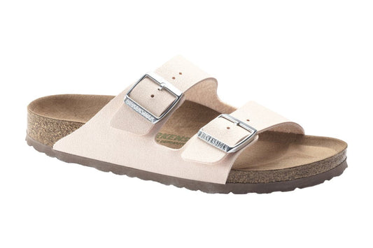 Birkenstock Arizona Birko-Flor Birkibuc Vegan Sandals (Light Rose) | Auzzi Store