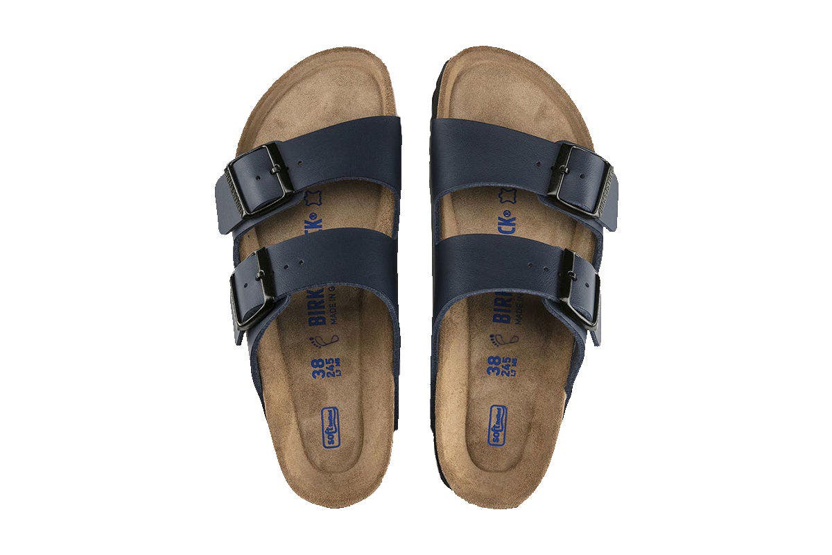 Birkenstock Arizona Birko-Flor Soft Footbed Sandal (Blue) | Auzzi Store