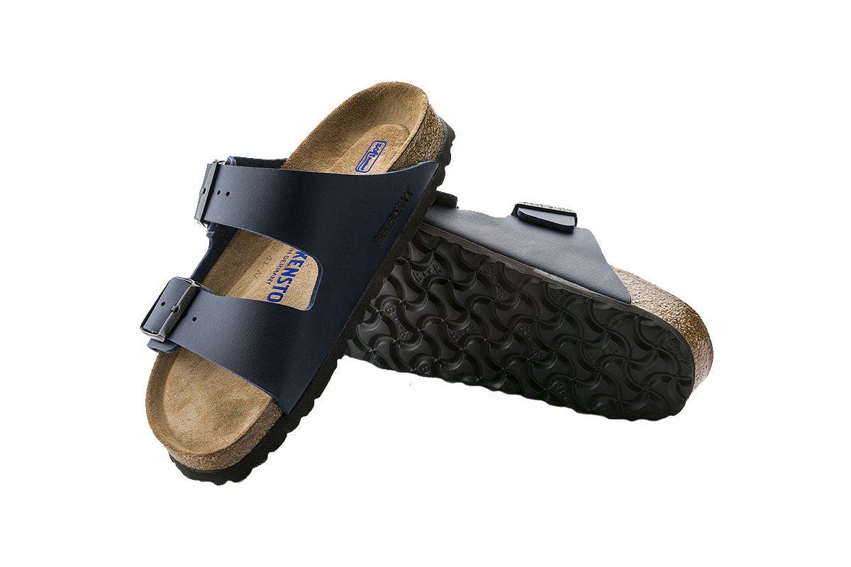 Birkenstock Arizona Birko-Flor Soft Footbed Sandal (Blue) | Auzzi Store