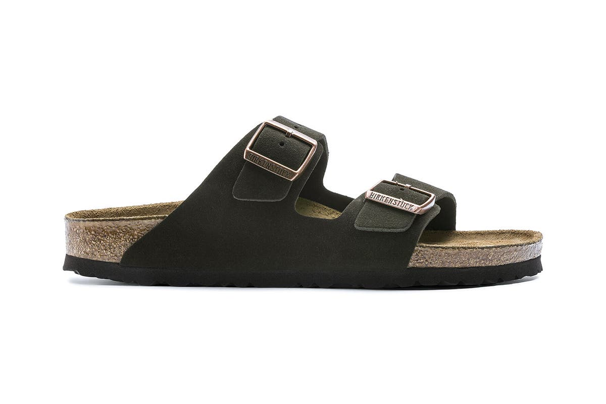 Birkenstock Arizona Suede Leather Soft Footbed Regular Fit Sandal (Mocha) | Auzzi Store