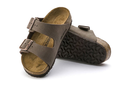 Birkenstock Kids Arizona Birkibuc Narrow-Fit Sandal (Mocha) | Auzzi Store