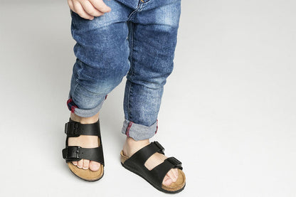 Birkenstock Kids Arizona Birko-Flor Narrow Fit Sandal (Black) | Auzzi Store