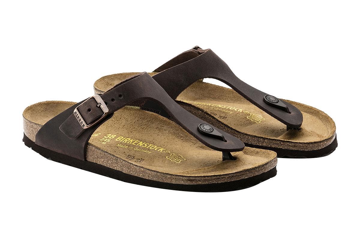 Birkenstock Men's Gizeh Oiled Leather Narrow-Fit Sandals (Habana) | Auzzi Store