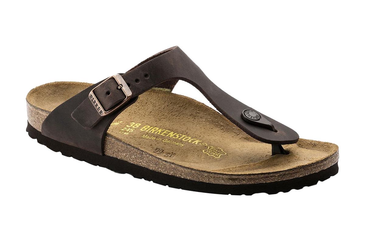 Birkenstock Men's Gizeh Oiled Leather Narrow-Fit Sandals (Habana) | Auzzi Store